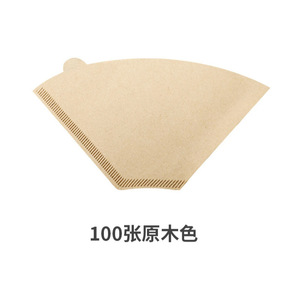 Papier filtre à café en forme de cône, 100 pièces, couleur naturelle, pour la préparation du café par infusion - Product Image 1