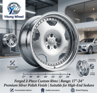 Jantes forgées en alliage personnalisées, neuves, 2 pièces, finition argentée, 17-24 pouces, pour Mercedes, pour Classe E, Classe S, W124, W214, E200, E300, E350
