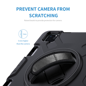 <span class=keywords><strong>Custodia</strong></span> per Tablet con Slot per penna in Silicone antiurto nero per <span class=keywords><strong>custodia</strong></span> per <span class=keywords><strong>Ipad</strong></span> <span class=keywords><strong>Air</strong></span> <span class=keywords><strong>4</strong></span> con tracolla - Product Image 4