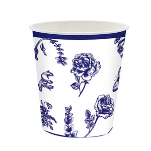 Kit de fournitures de fête jetables série florale : assiettes, gobelets, serviettes, couverts en papier pour fête - Product Image 4
