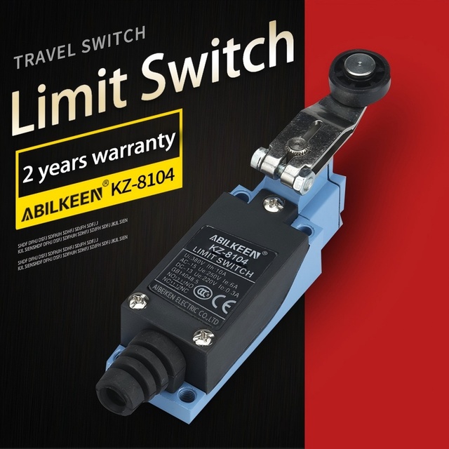 KZ-8104 Mechanical Roller Arm Limit Switch, IP65 Waterproof Industrial Travel Limit Switch