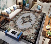 Tapis de salon rectangulaire moderne de luxe, de haute qualité, fabriqué à la machine, écologique, adapté aux animaux domestiques, antidérapant, en polyester
