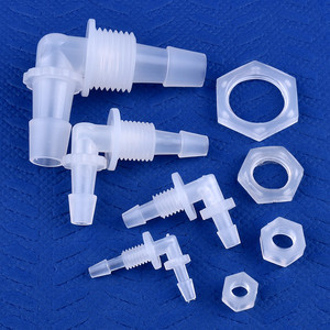 Conector <span class=keywords><strong>de</strong></span> codo <span class=keywords><strong>de</strong></span> pasamanos con púas, accesorio impermeable para manguera <span class=keywords><strong>de</strong></span> aire con tuerca para tuberías neumáticas <span class=keywords><strong>de</strong></span> acuicultura y estanques <span class=keywords><strong>de</strong></span> peces - Product Image 1
