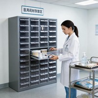 Gabinete de Almacenamiento Industrial Resistente A5Parts, Metálico, Apilable, Antiestático, ESD Seguro, Ahorra Espacio, Duradero, para Logística y Manejo de Mercancías