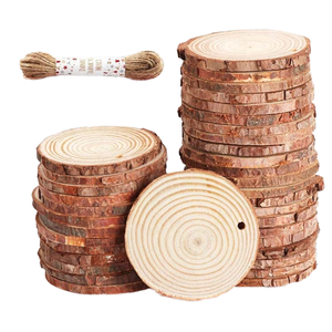 Virutas y Rodajas de Madera de <span class=keywords><strong>Pino</strong></span> Encantadoras, Madera Maciza Natural Pulida para Manualidades Navideñas y Decoración de Mesa - Product Image 1