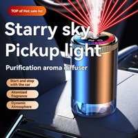 Rafraîchisseur d'air pour voiture intelligent Diffuseur d'arômes rechargeable 5 niveaux de diffuseur intelligent réglable Lumière de ramassage Ciel étoilé Sommet