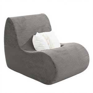 Otomana Enrollable Tapizada en Terciopelo para Sala de Estar de Villa - Ahorro de Espacio y Fácil Envío - Product Image 1