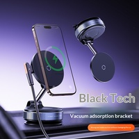 Support de téléphone magnétique pliable à rotation 360° pour voiture avec chargeur sans fil et aspiration, fixation tableau de bord/pare-brise USB – Vente en gros