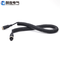 Kabel Ekstensi PVC/PU Tahan Air, Kawat Tembaga Terpilin Inti 2 3 4 5 6 8 12, Tipe Spiral