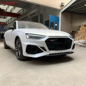 2020-2024 아우디 A4 및 S4 Bodykit RS4 디자인 플라스틱 ABS 범퍼 그릴 앞 립 보호 범퍼