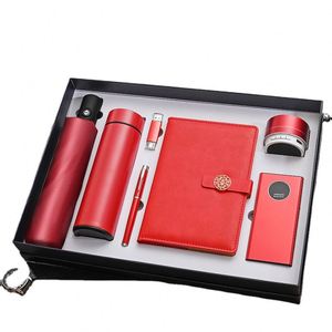CustomPremium Corporate Gift Set Custom Logo Leather Notebook & Stainless Steel Tumbler With Usb Luxury Business Gift Idea - Product Image 1