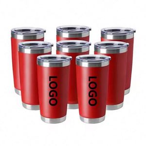 20oz Custom Logo Stainless Steel <b>Insulated</b> Travel Coffee <b>Mug</b> with Lid Wholesale Powder Coated Tumbler - Product Image 1