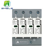 Dispositif de protection contre les surtensions ZHSPD-40 CE Type 2 20KA-40KA Uc AC 220v 275v 385v 2P 4P Monophasé/Triphasé, parafoudre SPD