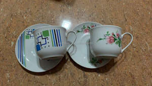 Taza de porcelana fina con estampado de flores de América del Sur, platillo de cerámica para té/Café, Juego de platillos - Product Image 6