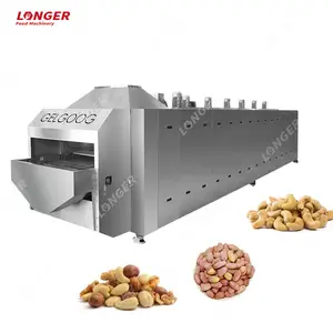 Electromagnetic Heater Cocoa Bean Peeling Roster Sesame Peanut Roasting Plant With Shell For Sale