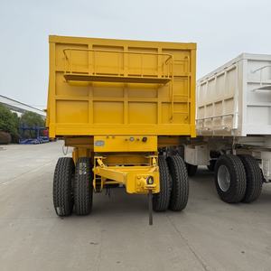 Lage Prijs 3-assige Dieplader Met Volledige Vrachtwagen Kant Dump Hek En Trekstang Sleepwagen Voor Vrachtvervoer - Product Image 2