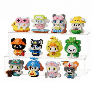 Jouet de construction micro-pièces, figurines cartoon, <span class=keywords><strong>puzzle</strong></span> éducatif <span class=keywords><strong>3D</strong></span> à assembler soi-même pour enfants - Product Image 1