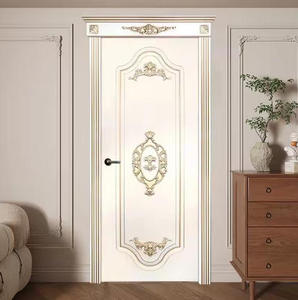 Portes intérieures modernes en bois, fabrication directe <span class=keywords><strong>d</strong></span>'usine, <span class=keywords><strong>porte</strong></span> en MDF à finition lisse avec conception ignifuge et insonorisée - Product Image 1