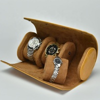 Dongguan rose magasin personnalisé liège Pu véritable étui de montre de voyage pochette crocodile véritable bracelet de montre en cuir véritable