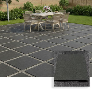 Nouvelle conception de carreaux noirs pour <span class=keywords><strong>sol</strong></span> extérieur de jardin, <span class=keywords><strong>pas</strong></span> chers, 60x60, noir mat, antidérapants, en porcelaine, 600x600x20mm - Product Image 1