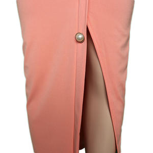 Vêtements africains pour femmes M à XL, robes de bureau élégantes, haute élasticité, manches longues, col en v, <span class=keywords><strong>rose</strong></span> froissé, robes pour femmes - Product Image 5