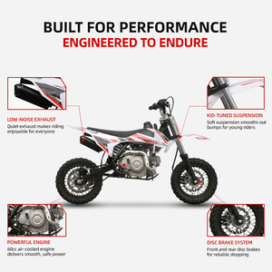 Fabricant vérifié, moto à 2 roues <span class=keywords><strong>60CC</strong></span> à 4 temps, consommation de carburant 3,5L, vitesse maximale 35 km/h, <span class=keywords><strong>motocross</strong></span> - Product Image 3