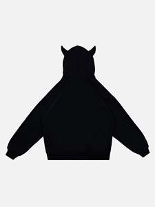 Sweat-shirt à capuche oversize bordeaux en coton unisexe pour l'hiver, idéal pour un usage décontracté - Product Image 4