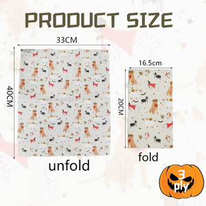 Serviettes <span class=keywords><strong>en</strong></span> <span class=keywords><strong>papier</strong></span> pour chiot d'Halloween blanches AY, chiens <span class=keywords><strong>en</strong></span> <span class=keywords><strong>costume</strong></span>, <span class=keywords><strong>serviette</strong></span> pour invités, friandises ou farces, décoration de fête, serviettes, chaque paquet de 30 - Product Image 2