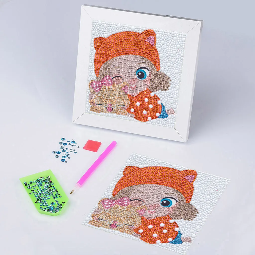 Custom Diamond Painting Kits for Kids Gem Stickers Diamond Art Painting Little Girl Diamond Painting Home decor Children's Art