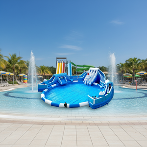 <span class=keywords><strong>Parc</strong></span> aquatique extérieur commercial de haute qualité pour enfants et adultes grande piscine château <span class=keywords><strong>gonflable</strong></span> toboggan château de neige - Product Image 6