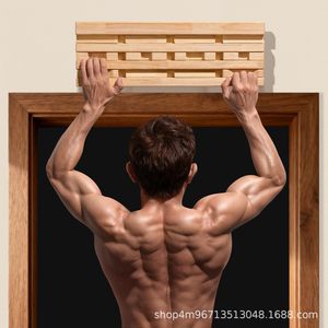 Barra de dominadas de madera para montar en la pared, entrenador de fitness horizontal para entrenamiento en casa. - Product Image 4
