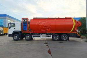 4axles 12wheels 30cbm 35tons Sinotruk HOWO Sewer Vacuum <b>Suction</b> & Jetting Truck for Sewage Cleanup with Jurop and Moro <b>Pump</b> - Product Image 5