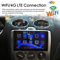 Autoradio 2DIN avec GPS intégré, CarPlay et Android Auto, écran tactile OLED, montage sur tableau de bord, compatible Ford Focus 2004-2011, garantie 1 an