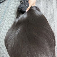 Lot de Cheveux Humains Bruts Non Traités Vietnamiens Lisses Comme des Baguettes, Cuticules Alignées, Cheveux Vierges, Fournisseur d'Extensions de Cheveux Indiens et Cambodgiens