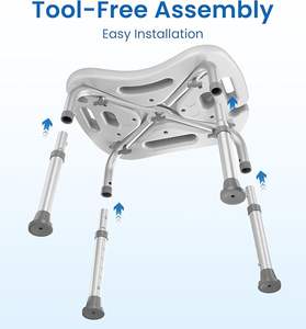 כיסא מקלחת לסנירוס נכים קשישים נכים נכים או בריאטרי, מושב ספסל למקלחת בתוך דוכן המקלחת - Product Image 5