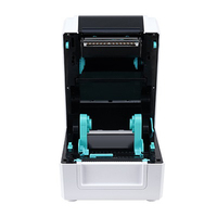Impresora térmica de código de barras/Transferencia Térmica de modo dual de 300dpi con cortador automático para cinta de satén/etiqueta de cuidado/cintas para envolver regalos