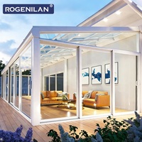 Rogenilan - Solárium de Aluminio Personalizado con Vidrio Bajo Emisivo, Solárium Independiente con Doble Acristalamiento Templado para Patio