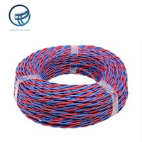 RVS Hausverdrahtungskabel 2*0,5 0,75 1 1,5 2,5mm Rot Blau Flexibles Verdrilltes Kupferkern-Kabel PVC-Isoliert 250V Heimdekoration