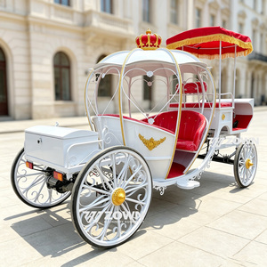 <b>White</b> Electric <b>Pumpkin</b> Carriage Crown <b>Decor</b> Wedding Tourist Sightseeing Horse Carriage - Product Image 1