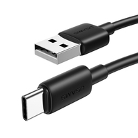 Kabel Pengisian Cepat USAMS SJ708 Hitam Putih Tipe C Kabel PD 3A USB C Kabel Data