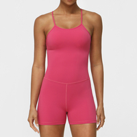 Nouvel ensemble short de yoga moulant, combinaison une pièce nude haut de gamme, gaine amincissante