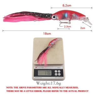 Appât de pêche pour calmar, leurres durs 180mm/17.6g, jupes de calmar artificielles, adaptés à la pêche en mer, haut de gamme - Product Image 3