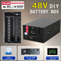 Boîtier de batterie Lifepo4 48V en stock en Pologne, kits de batteries au lithium empilables, kit DIY avec BMS JK en option pour l'assemblage de batteries de 14kWh à 16kWh