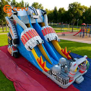Château gonflable commercial Ceyu de qualité supérieure pour enfants, avec toboggan sec, personnalisable et robuste, idéal pour l'extérieur - Product Image 1