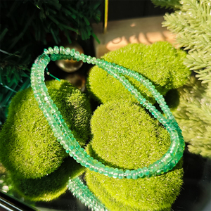 Datian Natural Zambia 3-4mm <strong>Emerald</strong> Flat <strong>Bead</strong> Bracelet No Heat Green Loose <strong>Beads</strong> - Product Image 2