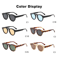 Lunettes de soleil rondes en acétate de haute qualité OEM ODM, polarisées UV400, monture fine, design de créateur pour l'Europe et les États-Unis, Gafas De Sol
