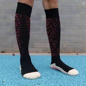 Wholesale Men Crew Soccer Orange Knitted <b>Spring</b> <b>Compression</b> Football Socks - Product Image 2