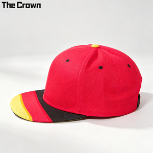 Custom Logo Cotton 6 Panel <b>Flat</b> Brim Cap Wholesale Bulk Single Row Snapback 3D Embroidery <b>Hat</b> Manufacturer - Product Image 3