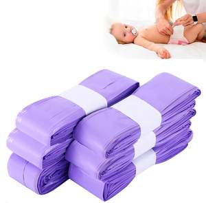 Sacchetti di rifiuti in plastica HDPE per uso domestico personalizzati in fabbrica 7 strati di sacchetti per pannolini riciclabili al limone viola - Product Image 4