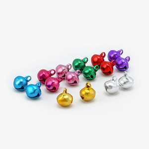 Campanas de Aluminio Electrochapadas de Colores, 6-14 mm, Redondas, Adornos Colgantes para Árbol de Navidad, Manualidades, Decoración - Product Image 2